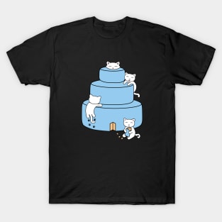 Cats climbing on a birthday cake T-Shirt